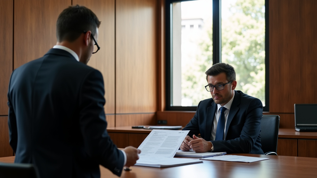 Detective privado presentando pruebas en un tribunal espanol